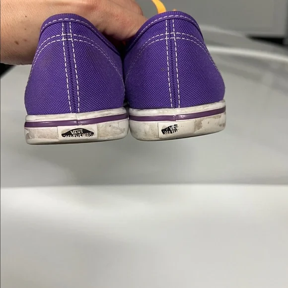 Purple vans sneakers yellow shoelaces size 6.5 - Picture 4 of 6